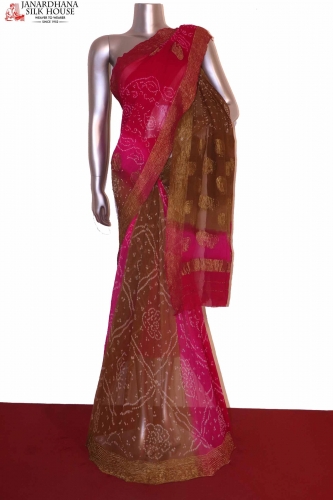 Exclusive Pure Bandhani Silk Saree